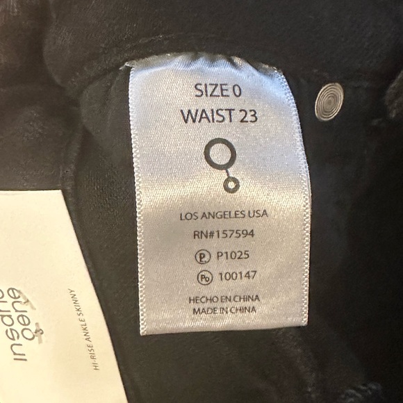NWT INSANE GENE Black High Rise Skinny Jeans 23/0 - Picture 6 of 7